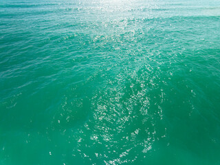 Summer sea waves nature background,Drone aerial view ocean background