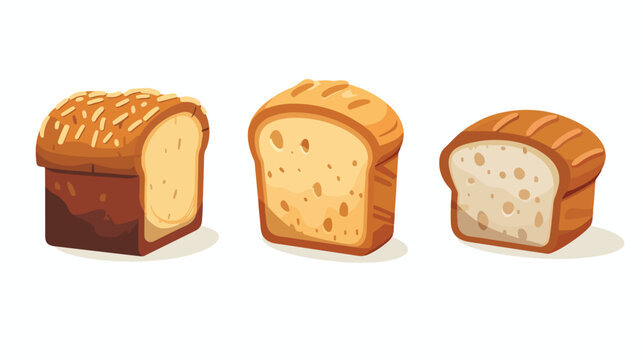 Bread icon image flat cartoon vactor illustration i