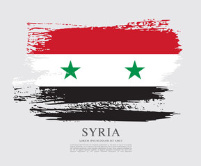 Obraz na płótnie Canvas Flag of Syria, vector illustration 