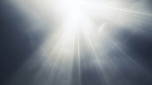 Shining heavenly light from above parting the clouds to heaven; background image