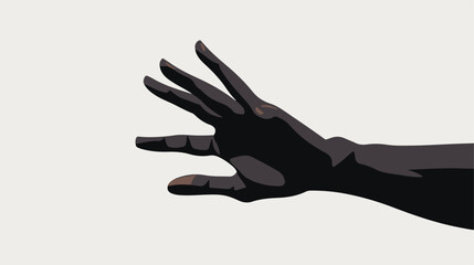 Hand vector silhouette for website symbol icon flat