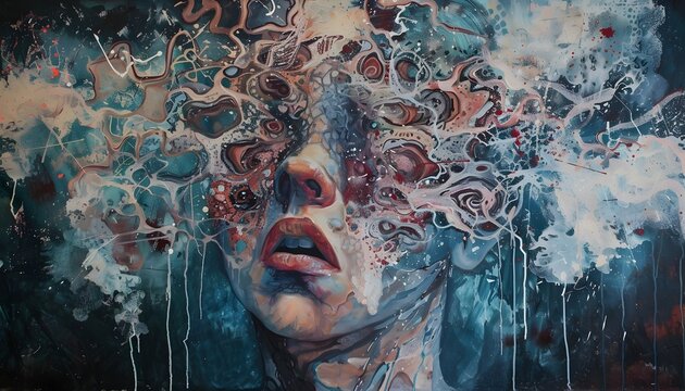 Navigating the Complexities of Schizophrenia:A Surreal Portrait of the Emotional Journey