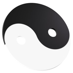 3D Icon Taijitu Illustration