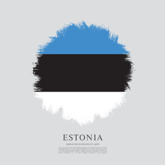 Flag of Estonia, vector illustration 
