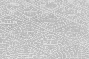 Light White Paving Slabs Abstract Pattern City Road Surface Mosaic Street Texture Background Pavement Urban Structure