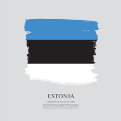 Obraz premium Flag of Estonia, vector illustration 