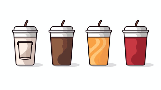 Illustration of Coffee Cup Filled Color Icon - Fast
