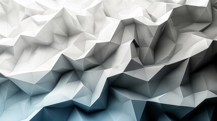 Obraz premium Abstract image. White and black abstract background for design. Geometric shapes. Triangles, squares, stripes, lines. Color gradient. Modern, futuristic. Light dark shades. Web banner. Modern