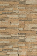Vertical brown yellow stone mosaic texture abstract rough solid pattern wall texture background tile