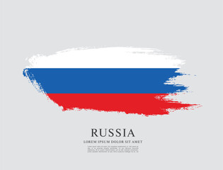 Flag of Russia. Vector illustration 