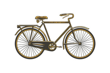 Retro Bike Insignia on transparent background