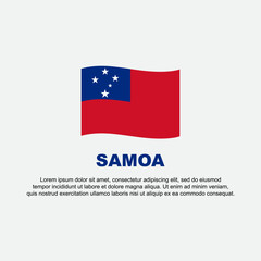 Samoa Flag Background Design Template. Samoa Independence Day Banner Social Media Post. Samoa Background