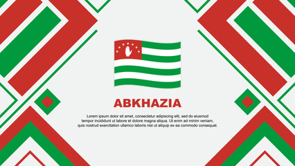 Abkhazia Flag Abstract Background Design Template. Abkhazia Independence Day Banner Wallpaper Vector Illustration. Abkhazia Flag
