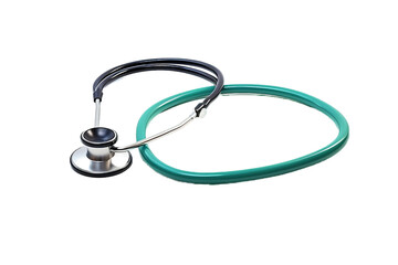 Doctor's aid: medical stethoscope in isolation. Isolated On Transparent Background OR PNG OR White Background.