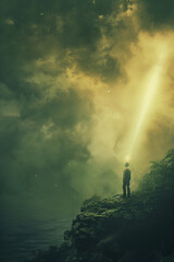 Illumination and feith concept abstract representation. High quality photo