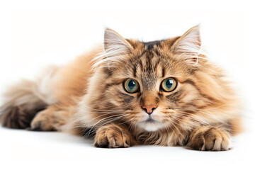 cat isolated on white background 