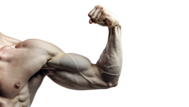 Muscular Portrait: Strong, with Powerful Arms