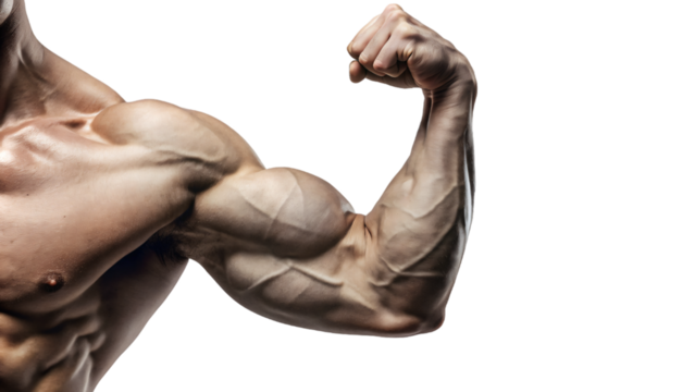 Muscular Portrait: Strong, with Powerful Arms