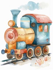 Captivating watercolor tree icon clipart, whimsy green shades, perfect for naturethemed nursery, isolated on white , clean sharp