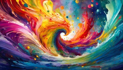 Vibrant Vortex: An Explosion of Paint and Creativity