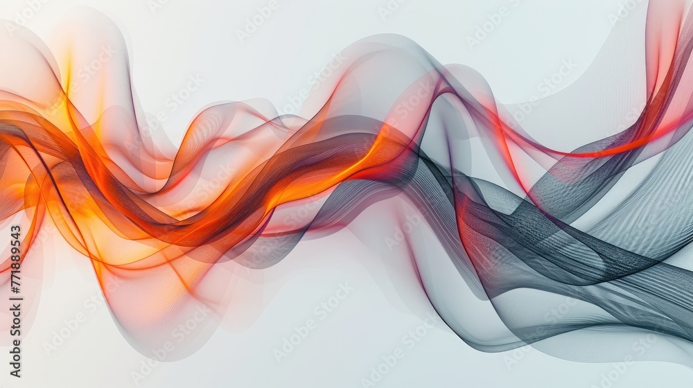 Poster dynamic lines and curves in a smokie abstract background, abstract background featuring dynamic line