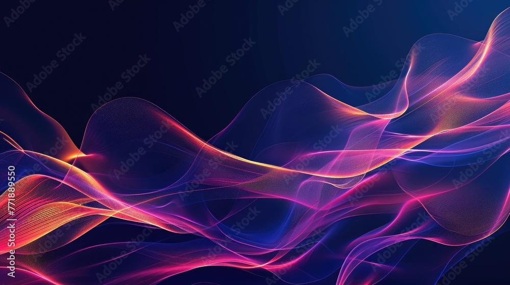 Poster dynamic lines and curves in a smokie abstract background, abstract background featuring dynamic line