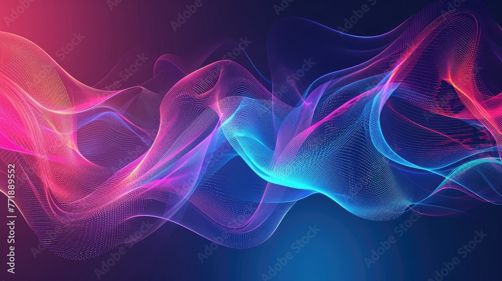 Poster dynamic lines and curves in a smokie abstract background, abstract background featuring dynamic line