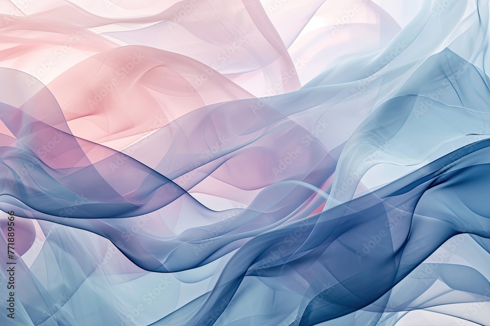 Poster Abstract background with layers of translucent shapes, Translucent shapes layered in an abstract background.