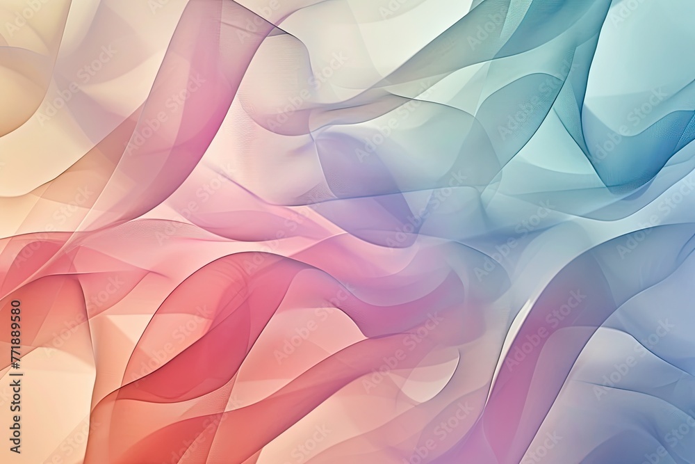 Poster Abstract background with layers of translucent shapes, Translucent shapes layered in an abstract background.