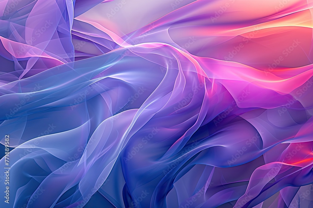 Poster Abstract background with layers of translucent shapes, Translucent shapes layered in an abstract background.