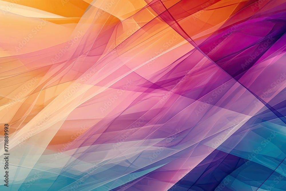 Poster Layers of translucent shapes in an abstract background, Abstract background featuring translucent shapes layered intricately.