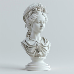 Statue of the Greek goddess. 3D rendering