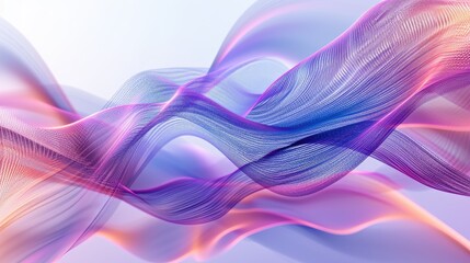 Abstract wave background digital composition with flowing lines, Digital artwork featuring flowing abstract lines creating a wave-like background. - obrazy, fototapety, plakaty