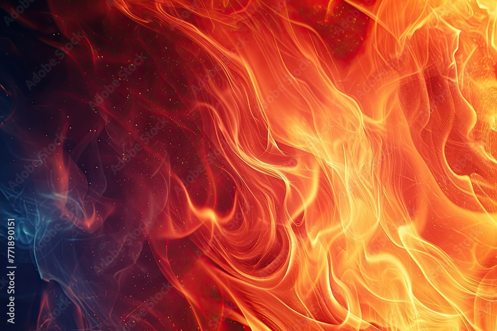 Poster abstract fire background with swirling flames and mesmerizing burning color, a captivating abstract 