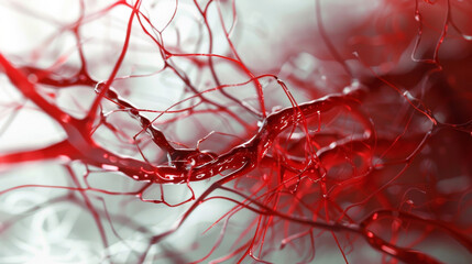 Diagram of the vasculature system as a complex network - obrazy, fototapety, plakaty