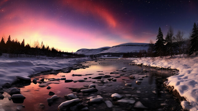 sunset in the mountains  high definition(hd) photographic creative image