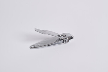 Nail Clipper Stainless Steel Isolated White Background