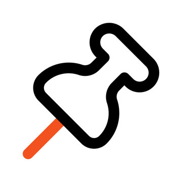 recommend clip art: push pin outline color icon