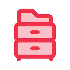 filing cabinet outline fill icon