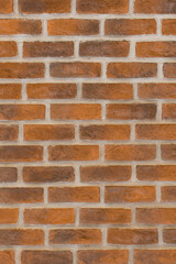 Brown brick wall brickwork masonry texture background pattern facade abstract vertical architecture