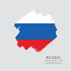 Fototapeta premium Flag of Russia. Vector graphic