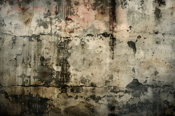Obraz premium Grungy distressed wall texture, urban decay, industrial background