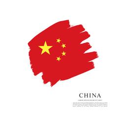 Flag of People's Republic of China, vector illustration 