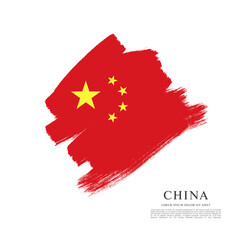 Flag of People's Republic of China, vector illustration 
