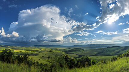 Contrasting Sky: An Ode to the Unpredictable Weather of KwaZulu Natal - obrazy, fototapety, plakaty