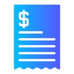 Fototapeta premium bill gradient icon