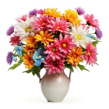 Bunch of flowers in a vase 