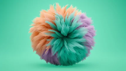 Tafelkleed Abstract fluffy furry ball © ma