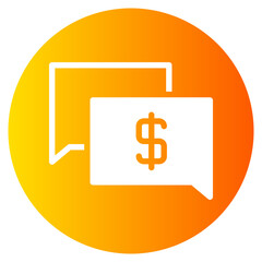Fototapeta premium conversation gradient icon