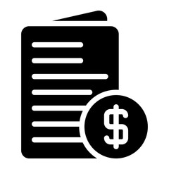 price list glyph icon